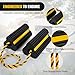 Nilight Wheel Chocks RV Car Heavy Duty Rubber Tire Chock Blocks Stopper Yellow Reflective Strips Stabilizer 4 Pack with Rope for RVs Cars Travel Trailers Campers Trucks Motorcycle Accessories Parking