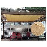 >> Diseño único: tela tejida transpirable que bloquea la radiación UV de la sombra, reduce significativamente la temperatura y la luz solar UV en el área sombreada durante el verano, ideal para patio, piscina, balcón, cochera, etc. La tela transpirable permite que el agua y el aire pasen libremente.No se acumula agua en los días de lluvia, resistente tanto a los rayos UV como al agua, no necesita mantenimiento.