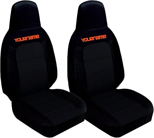 Miniatura 2 de TOTALLY COVERS Fundas de asiento negras compatibles con Mazda MX-5 Miata 2006-2015 con tu nombretexto negro con soporte para cinturón de seguridad