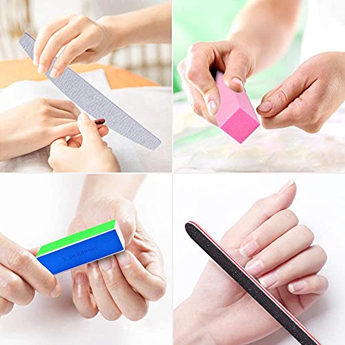 Nagelfeilen-Set, 12-teilig, Nagelfeile und Buffer, 4 Formen, Profi-Nagelfeilenblock, 100/180 Körnung, doppelseitig… – Bild 5