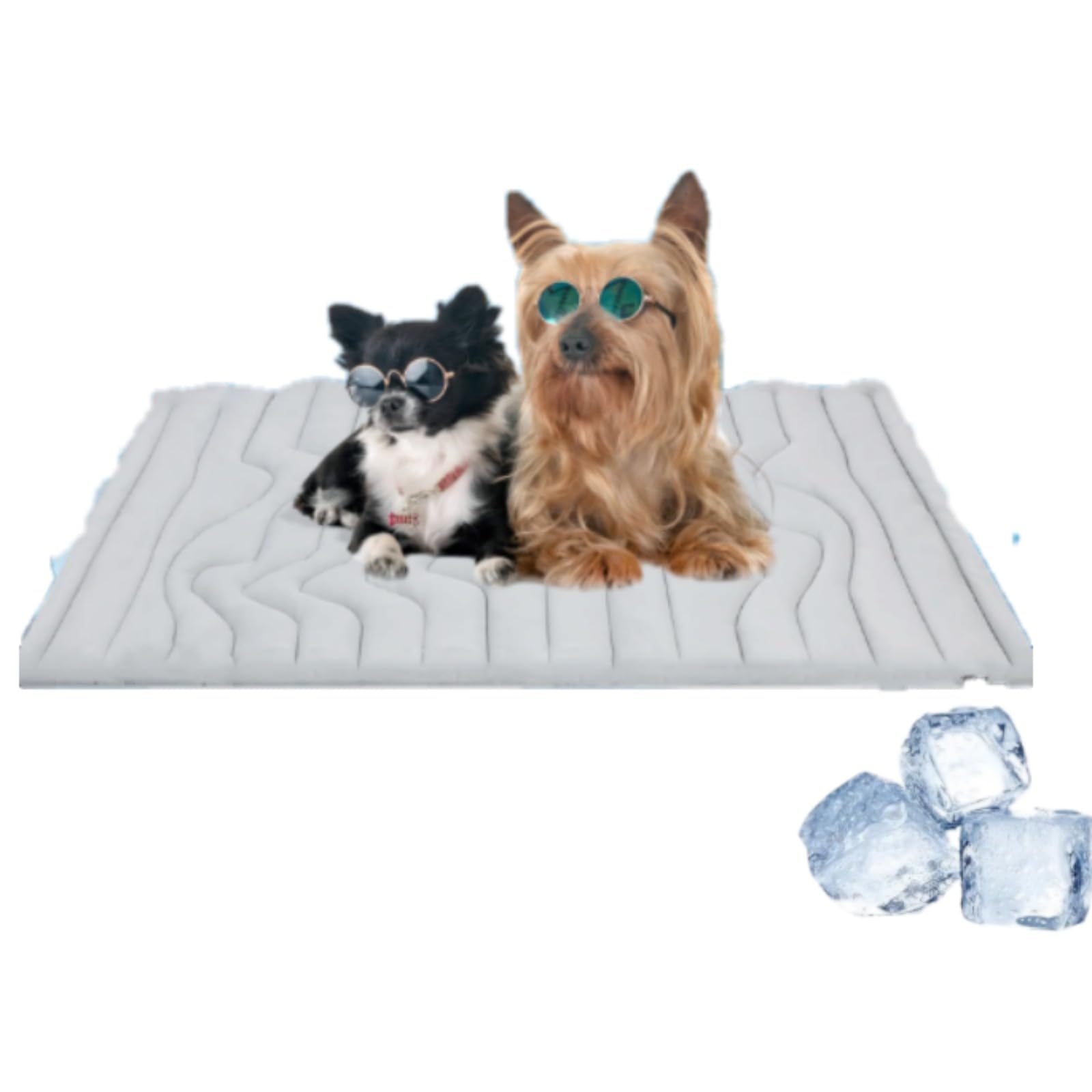 Pawyzie PawFroste Dog Cooling Mat, Pet Cool Mat for Dogs and Cats in Hot Summer, Ideal for Kennel, Crate and Travel (Gray,L-122 * 71cm)