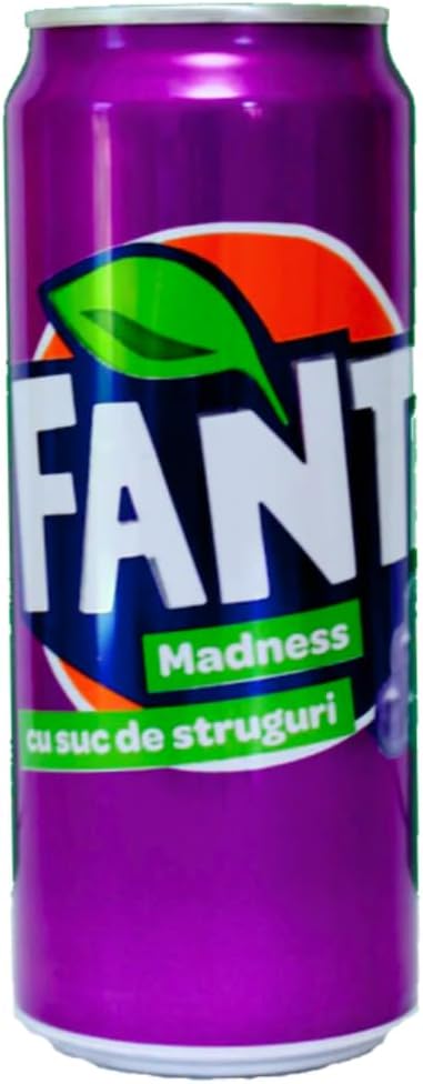 Grape Lemonade, FANTA, country of origin Romania, can 330ml. - FANTA Uva, 330ml