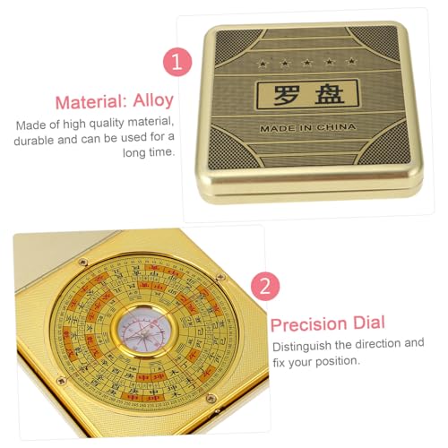 Brújula Homoyoyo Feng Shui 10cm Aleación Precisa miniatura 3