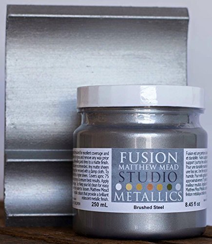 Fusion Mineral Paint Metallic Brushed Steel 250 ml