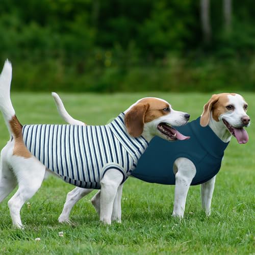 Kuoser 2 Pack Dog Sweater, Soft Dog Sweaters for Small Medium Large Dogs, Sleeveless Pet Fleece Vest,Puppy Pullover Sweatshirt for Boys & Girls, Turtleneck Dogs Winter Coat Clothes