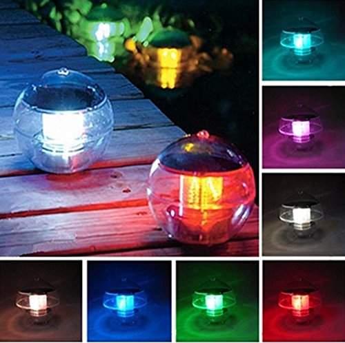 Bo-Toys Solar Power LED Color Changing Globe Night Light Lamp Garden Decor Waterproof Floating Swimming Pool Party Decor (Color Changing)