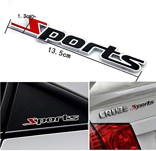 Go-Upp 2Pcs 3D Sports Chrome Metal Car Sticker Emblem Badge Decals Stickers For Ford Jeep Dodge Mercedes Bmw Mustang Volvo Chevrolet Nissan Audi Vw Ford Honda Toyota Jaguar Decoration Accessories #TOP1