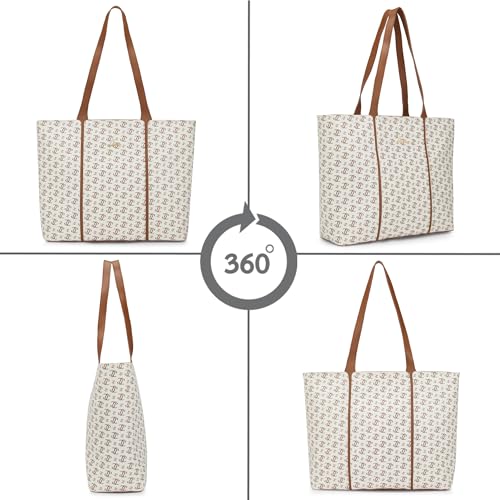 Image of Lavie Women's Mono LL Meghan Tote Bag for Women | Tote Handbag for Work | Ladies purse | Stylish Shoulder Bag | Gift for Women