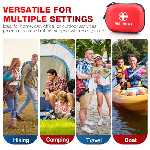 Mini First Aid Kit 100 PCS Emergency Kit for Home Car Travel Small First Aid Kits for Hiking Camping Portable Trauma Kit for Boat Vehicle Outdoor Survival - Image 8