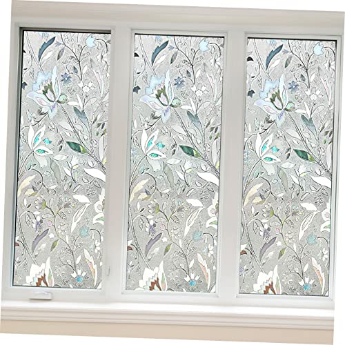 Vinilo decorativo para ventana película con patrón flor miniatura 5