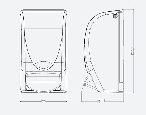 Deb-Scj Professional Commercial Grade 1000 Ml (33.8 Fl Oz) Universal Soap Dispenser Manual Wall Mounted-Black #TOP6