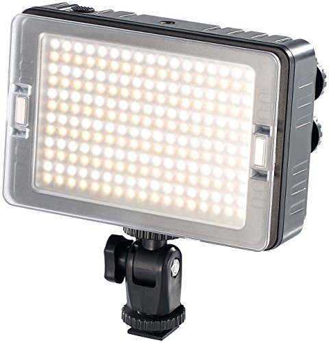 Somikon Videolicht: Foto- und Videoleuchte FVL-720.d mit 204 LEDs, 3.200-5.500 K (Filmleuchte, Photoleuchte, Blitzschiene)