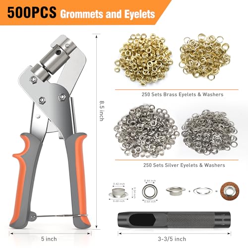 Yeetin JY2 Grommet Tool Kit, 3/8 Inch Eyelet Pilers Tool thumb #1