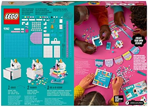 LEGO 41962 DOTS Unicorn Creative Family Pack 5 in 1 Toy Crafts Set with Bunting and Message Board, Party Decorations Gift for Girls and Boys Aged 6 Plus