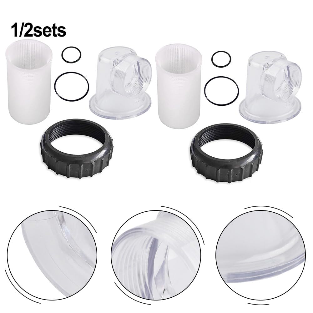 Insert transparent pour couvercle de pré-filtre, hauteur 80 mm, fond 2 ensembles (2 ensembles)