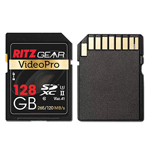 Ritz Gear 128Gb High-Speed Sdxc Uhs-Ii Sd Card, C10, U3, V60, Full-Hd & 8K Memory Card For Dslr, Cinema-Quality Video Cameras #TOP1