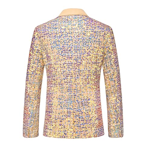 MOGU Mens Sequin Blazer Pants Slim Fit Sport Coats Shiny Gold Dress Suit Jacket Trousers Tuxedo for Prom Party Dinner2