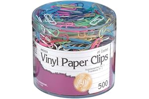 Charles Leonard Vinyl Coated Paper Clips, Size #1 in assorted colors, sold...