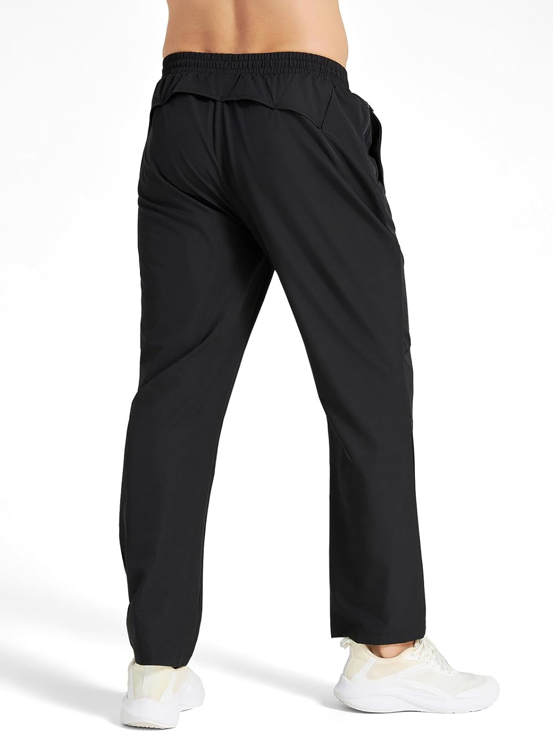 Men's Athletic Sweatpants Lightweight Quick Dry Water Resistant Running Pants with Zip Pockets for Gym Jogging Lounge