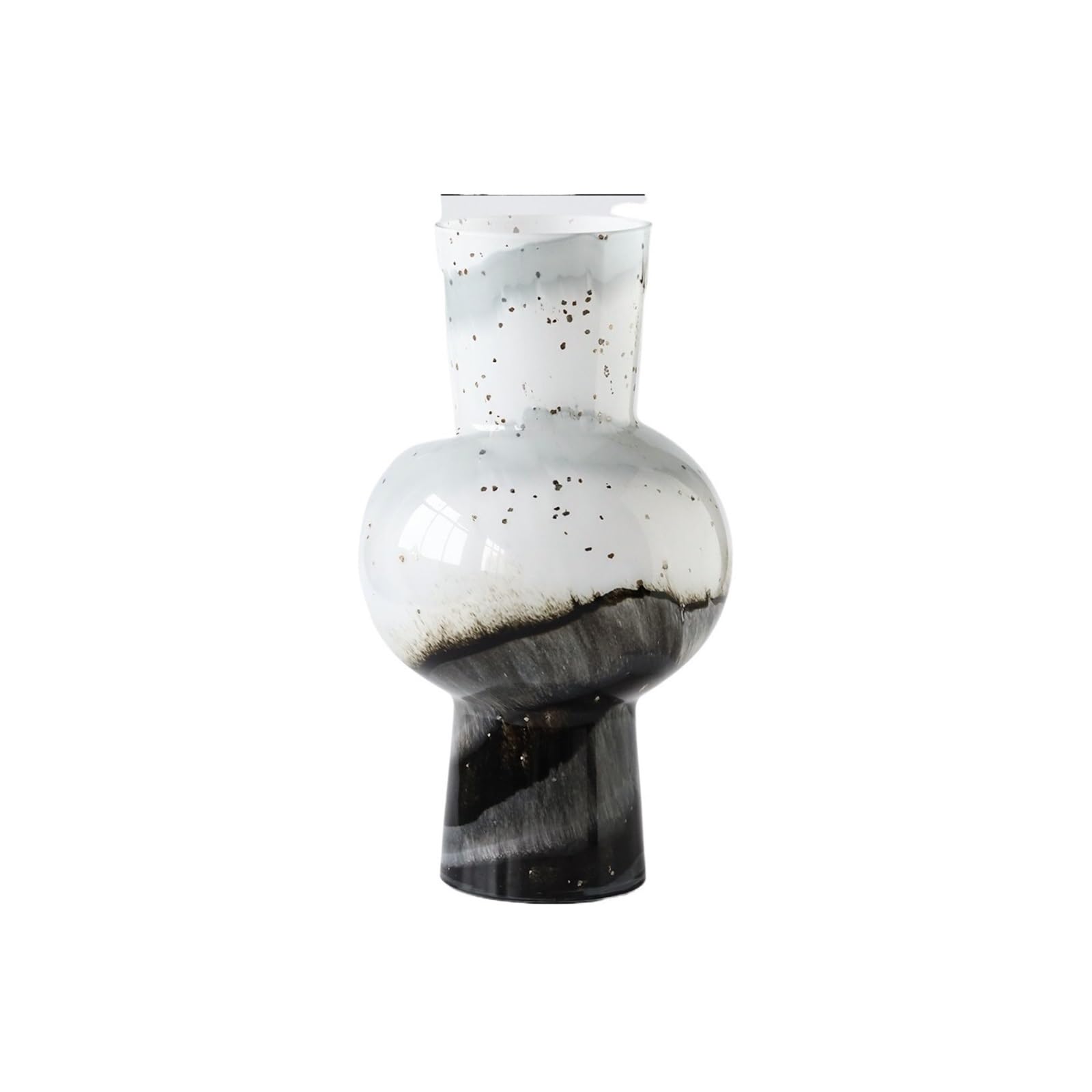 guiling-1986 Vases Decor Black & White Ink Wash Glass Vase Modern Decorative for Home Flower Vases
