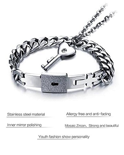 Image of Young & Forever Gift Fashion Long Distance Touch Gold Silver Rose Gold Couples Friendship Best Friend hand Couple matching Mens Magnetic Magnet bracelets for Women /Girls Silver bracelet for Men /Boys