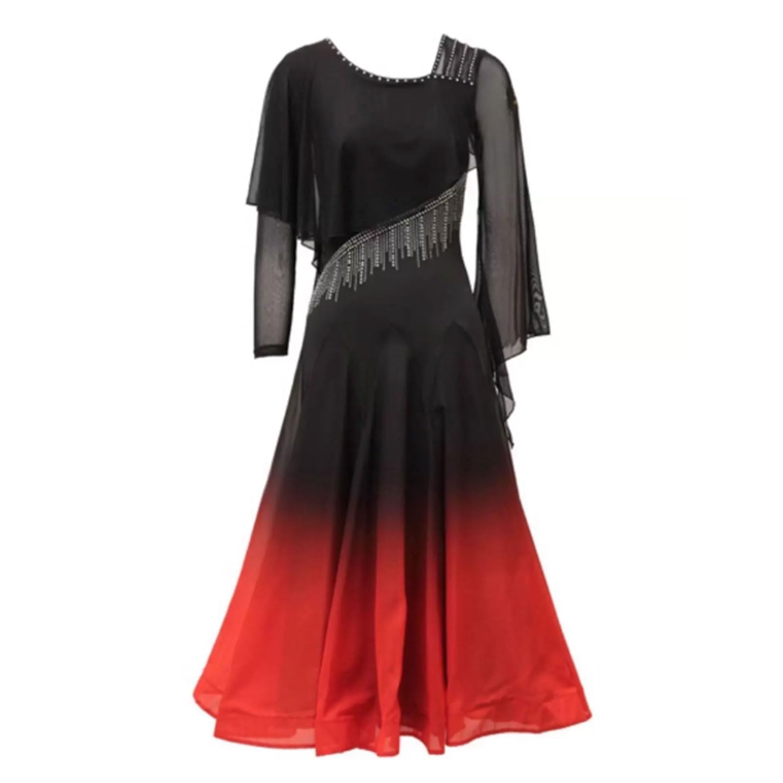 Abito Sala da Ballo per Donne Gonna Valzer Flamenco Costume Salsa Foxtrot