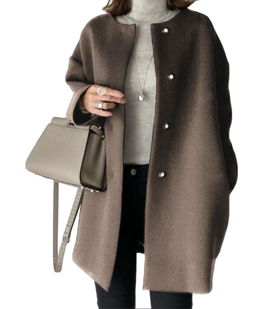 Women's No Color Chester Coat, Autumn and Winter, Large Size, Adult, Elegant, Stylish, Body Cover, Korean Fashion-image-10