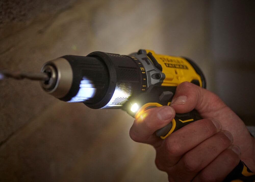 Perceuse visseuse przy bezszczotkowym udarze 60 Nm - Lithium 18V - 2 baterie 4Ah - STANLEY FATMAX V20 - SFMCD715M2K-QW