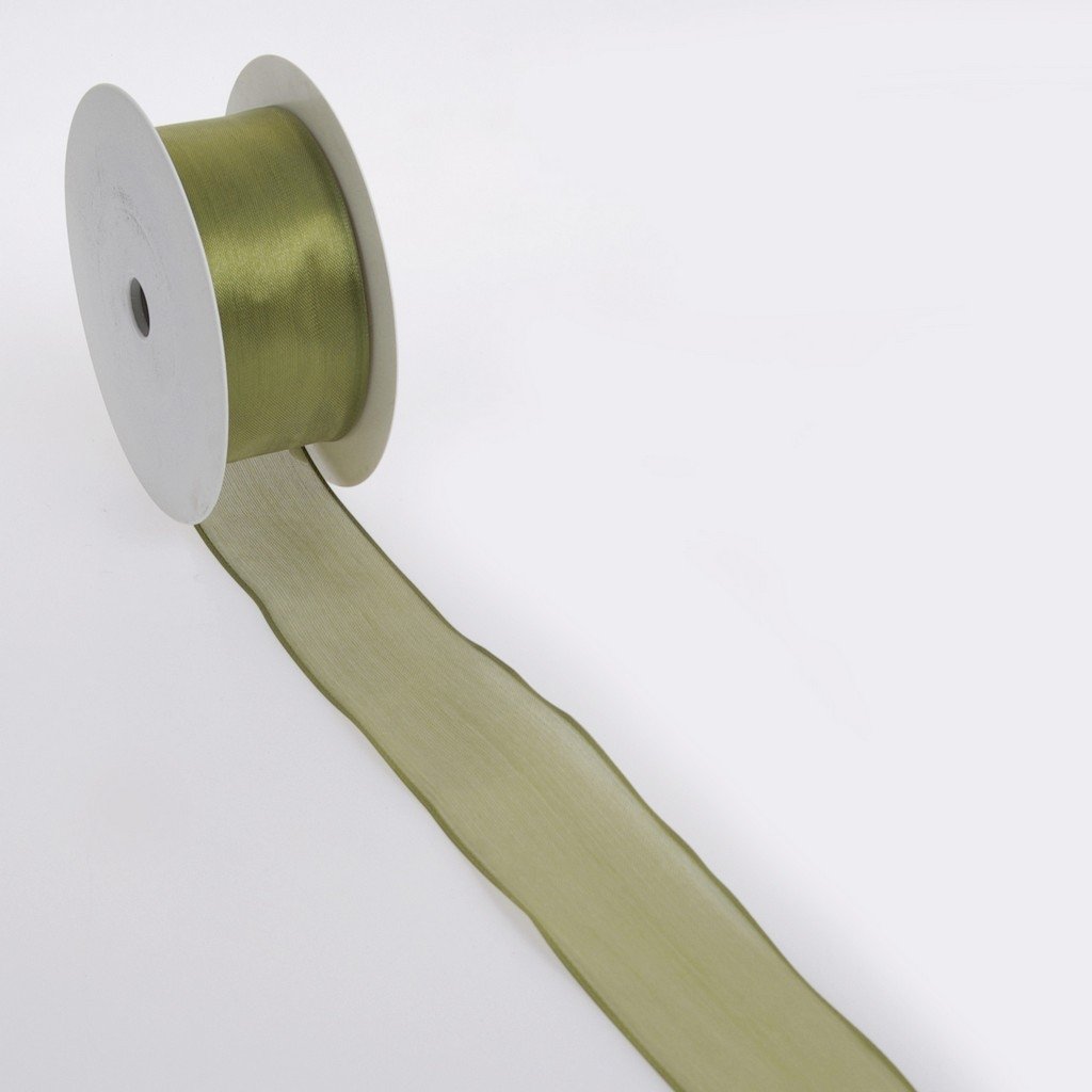 Cinta verde con borde de 40 mm Deko AS GmbH para manualidades floristería y lazos de 20 M