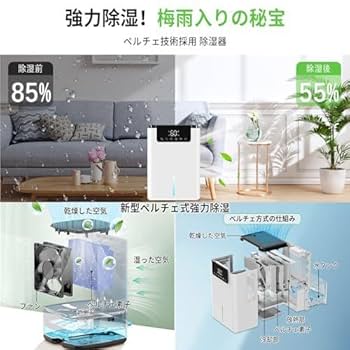 Amazon | 除湿機 除湿器 デシカント式除湿機 【2024新版 2500ml