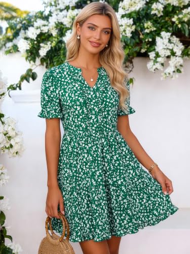 Image of Berydress Womens Summer Dresses 2026 Short Sleeve Babydoll Mini Sun Dress
