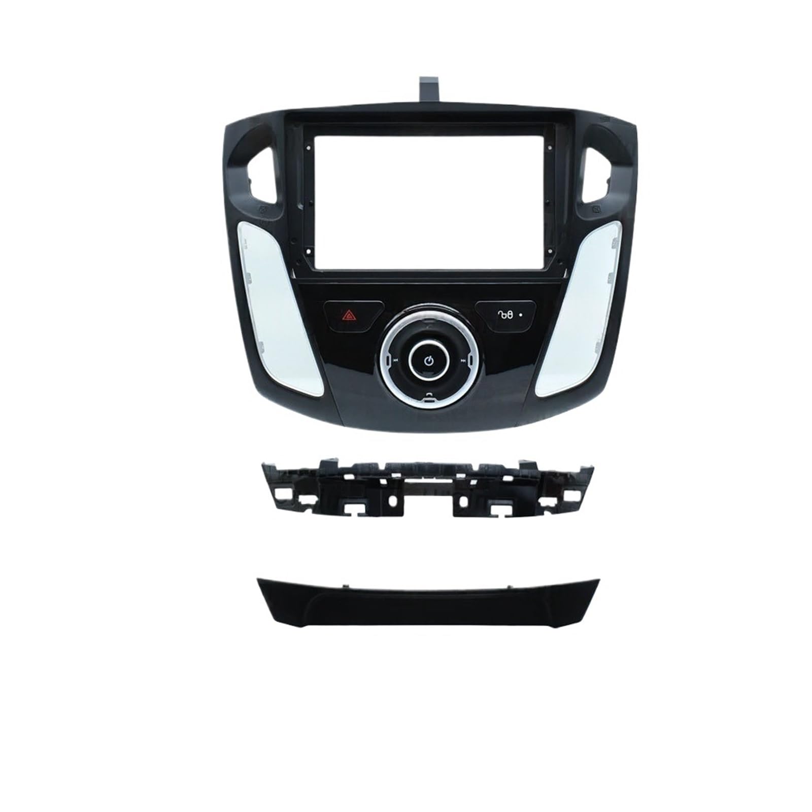 JKELPV Car Radio Frame Kit Fit For Ford Focus MK3 2011-2019 9 Inch 2DIN Stereo Panel Car Radio Fascias Frame Radio adapter(Only frame-2)
