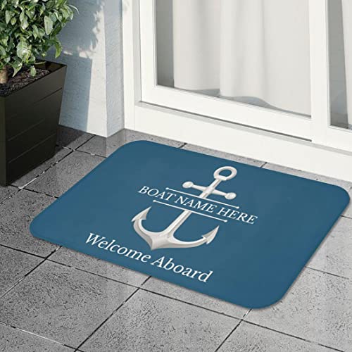 Tapete personalizado bienvenida náutica anclas 61x40 cm miniatura 4