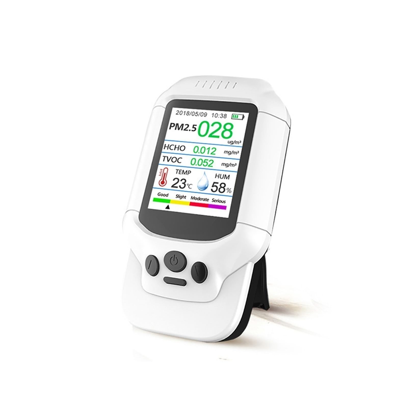 Detector de Gas, Detector de Calidad del Aire PM2.5 Temperatura y Humedad TVOC Versión en inglés para el Trabajo y el hogar