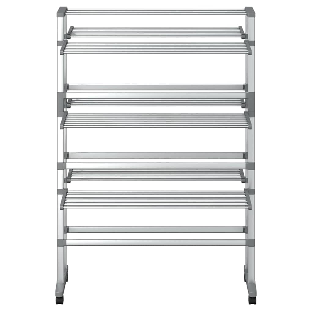 Tendedero con ruedas plegable de aluminio, 89 x 64 x 129 cm, 3 niveles con 36 m de correa, plegable, ahorra espacio, para apartamentos, balcones, baños, sótanos, camping, fácil de mover