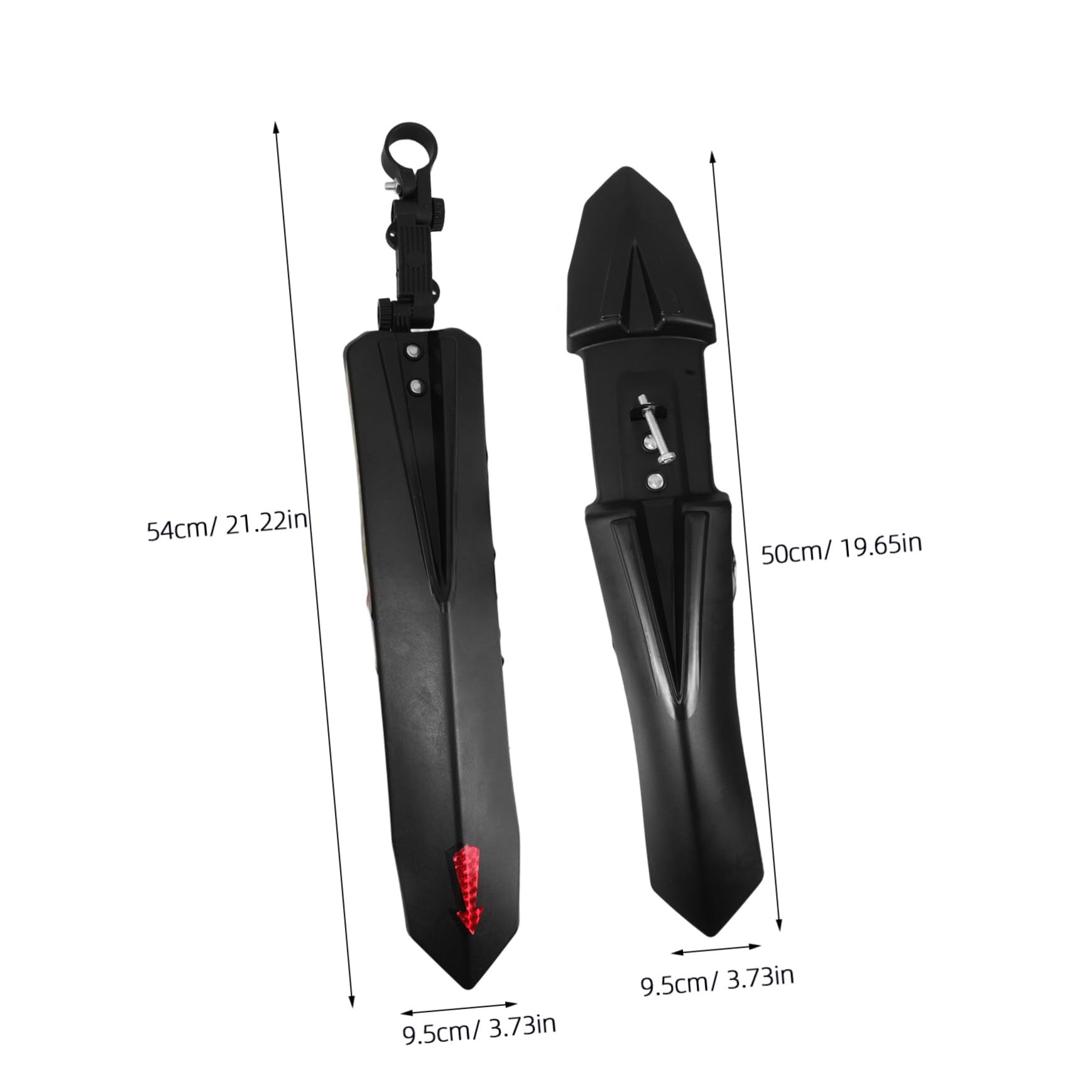 VINTORKY Bike Mudguard Durable Plastic Front Bicycle Wheel Protector for Mountain and Road Bikes Easy Installation Reflective for Night Safety Reliable Mud and Water