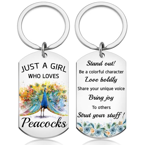Peacock Gifts for Women Inspirational Peacock Keychain Gift for Family Friends Animal...