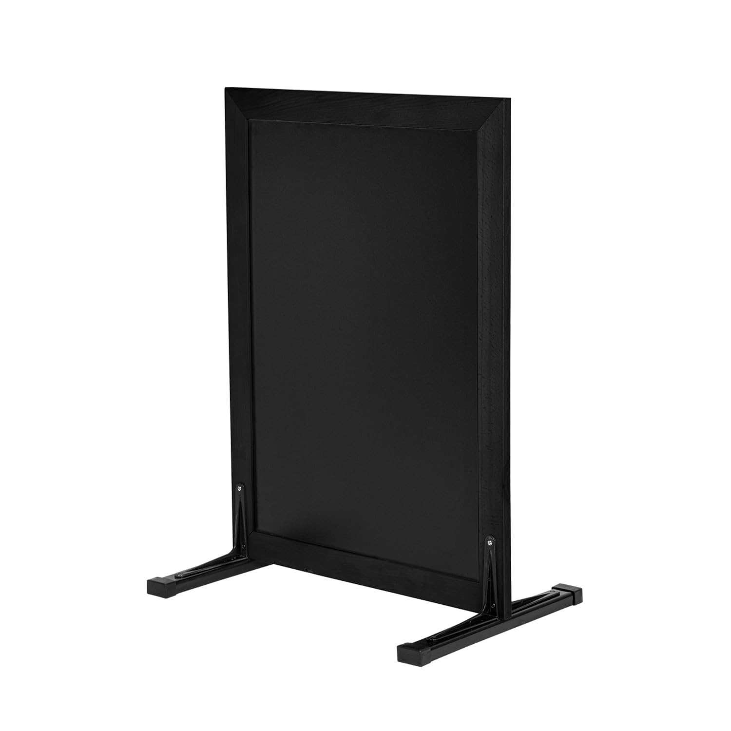 SECURIT - Lavagna Da Terra Stand Bifacciale In Legno Di Pino - Per Pennarelli A Gesso Liquido - Per Caffè, Ristoranti, Bar, Negozi - 56x78 cm - Colore Nero