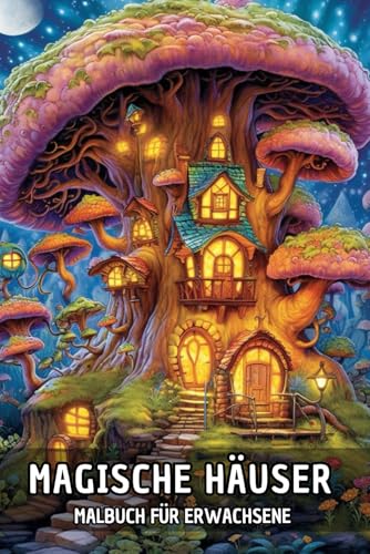 Magische Häuser Malbuch Für Erwachsene: 50 Fantastische Traumhäuser zum Ausmalen – Ein magisches Kunstbuch zur Entspannung