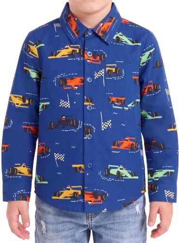 Image of Boys Hawaiian Button Down Shirt, Pure Combed Cotton Short Sleeve Size 3-15Y | Pure Combed Cotton, Smooth 60s yarn, Tagless Label, Pilling-Resistant, Shrink-Resistant, Fade-Resistant, Machine Washable