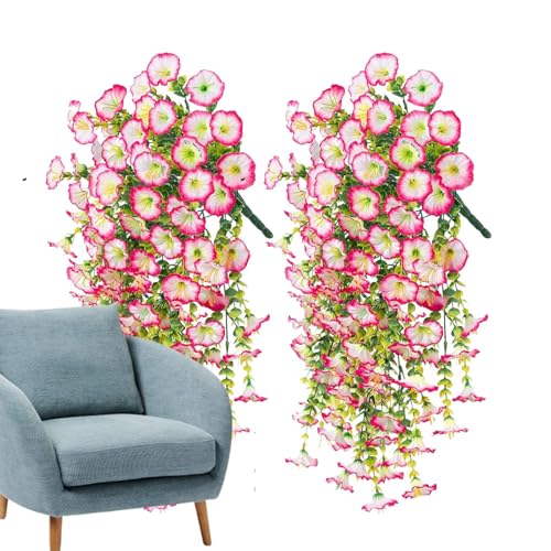 Generisch Kunst-Petunien, Langlebige Künstliche Petunien Dekoration - Wetterfeste 2 Stück Dauerhafte Blumen Für Pflanzkübel Vasen Gehweg Garten