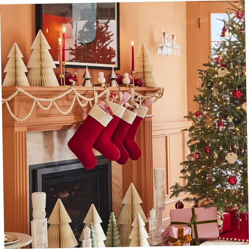 Modèle de bas de Noël acrylique transparent réutilisable set de 3 pochoirs rigides