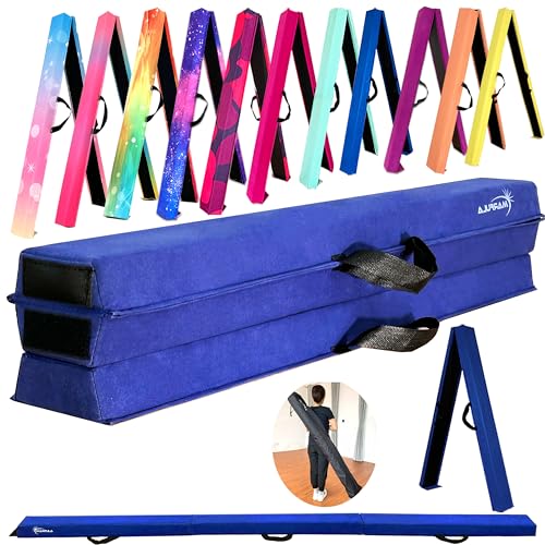 Image of Marfula 6 FT / 8 FT / 9 FT Folding Gymnastics Beam Foam Balance Floor Beam