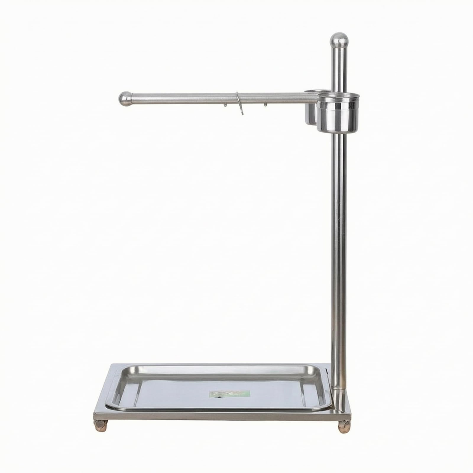 Soporte para Aves con Comeros Acero Inoxidable Resistente sin Olores, L