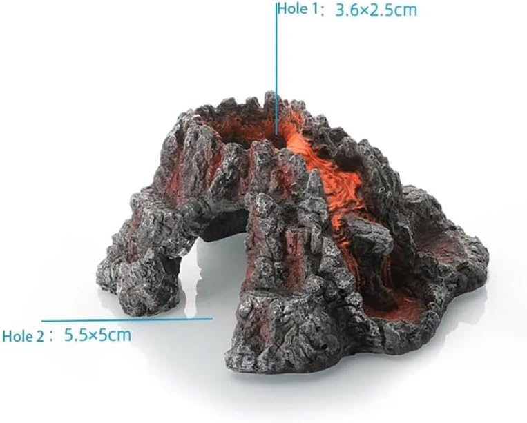HEPBAK New Volcano Shape Aquarium Decor Oxygen Pump Fish Tank Ornament Aquarium Accessories Decoration