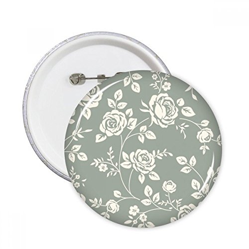 Bouton rond badge pins plante illustration florale décoration vêtements et accessoires en tissu