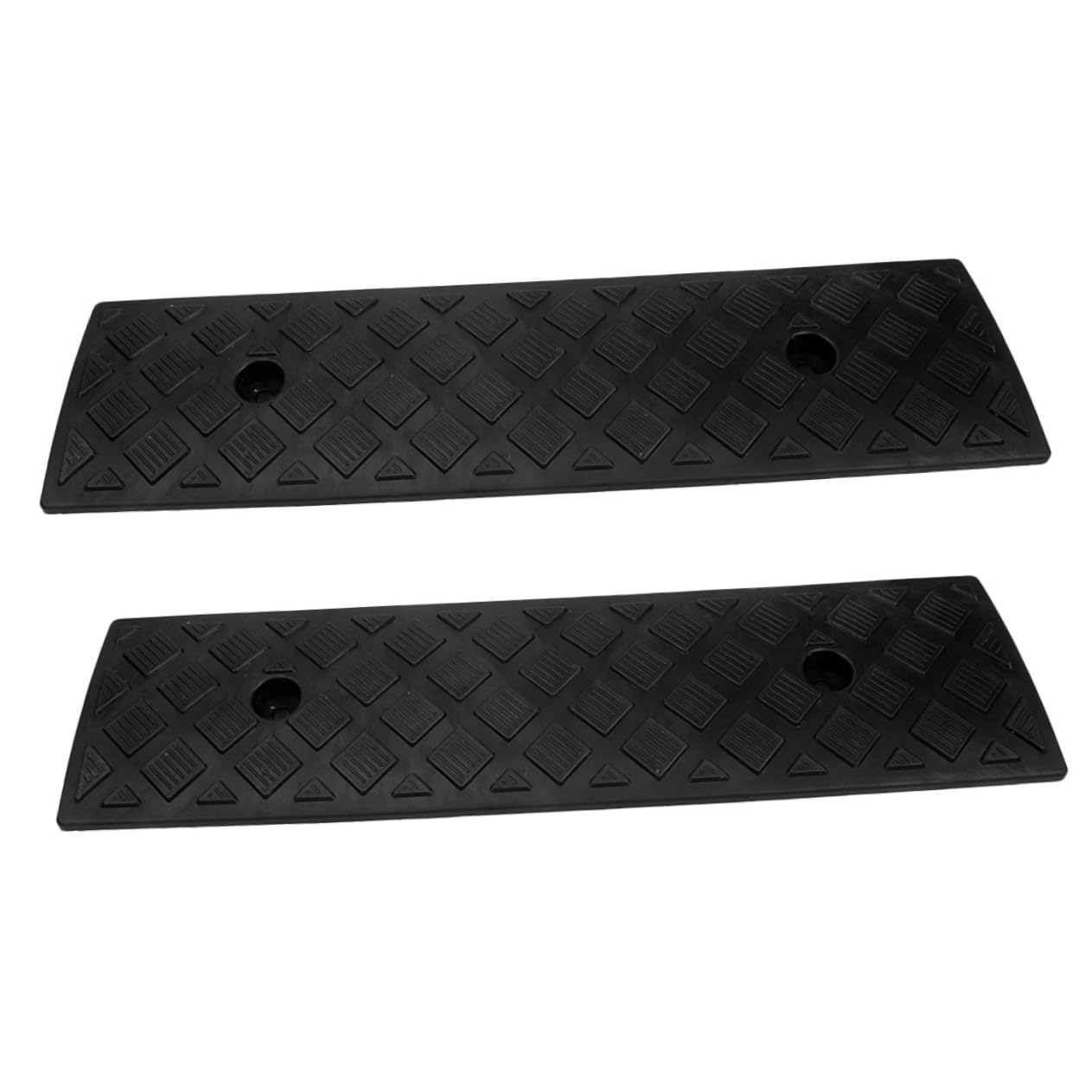 Cabilock 2Pcs Driveway Curb Ramps High Vehicle Ramps for Cars Trucks and Wheelchairs Lightweight Durable Textured for Grip Easy to Store