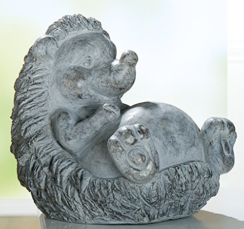 Hérisson Felix en magnésie statuette déco jardin grand modèle gris - 2