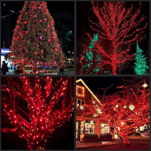 Image of 40 Meter 140 LED String Lights for Home Decoration| Waterproof Decorative Fairy Lights for Indoor Outdoor Use|Pixel Light for Balcony, Garden, Diwali, Wedding & Festival Lighting (Red)