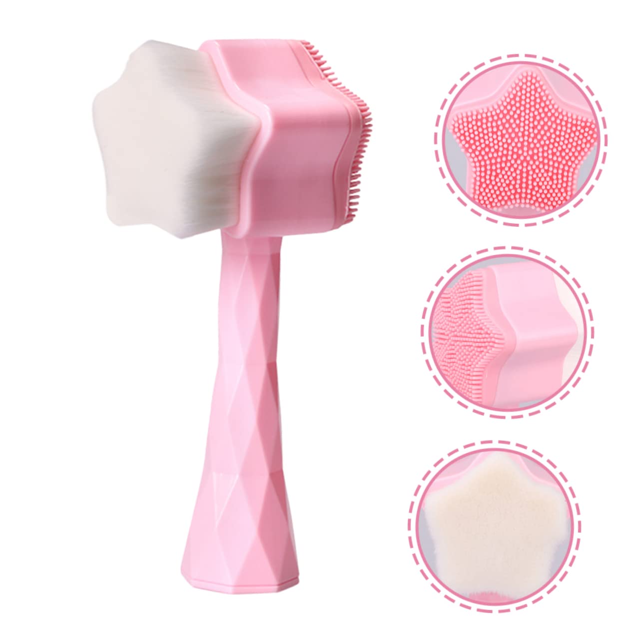 Mikinona Manual Facial Brush Face Cleaning Tool for Women Skincare Accessory Portable Facial Random Color